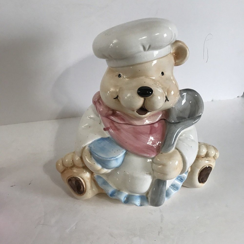 Chef Brown Teddy Bear with a Spoon